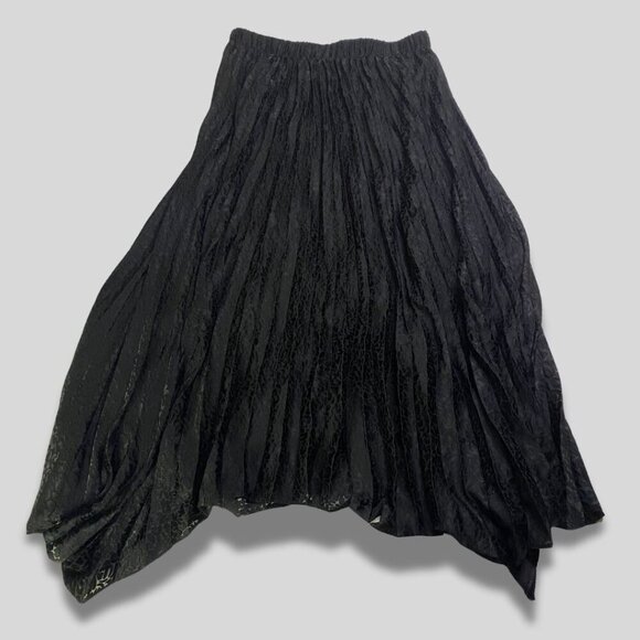 THE KOOPLES Long Pleated Skirt With Leopard Print Size 2 - Picture 2 of 6